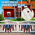 thumbnail image 2 of Coollooc American Flags, US Patriotic Half Fan Bunting Flag, 4th Of July Decorations, USA Flags Pleated Fan Flag, Patriotic Bunting For Outside, Red White And Blue Buntings(36 in), 2 of 8