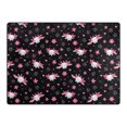 thumbnail image 4 of Ryvnso Axolotl Pink Flower Area Rug Floor Mats Non-Slip Home Carpet 63 x 48 inch, 4 of 7