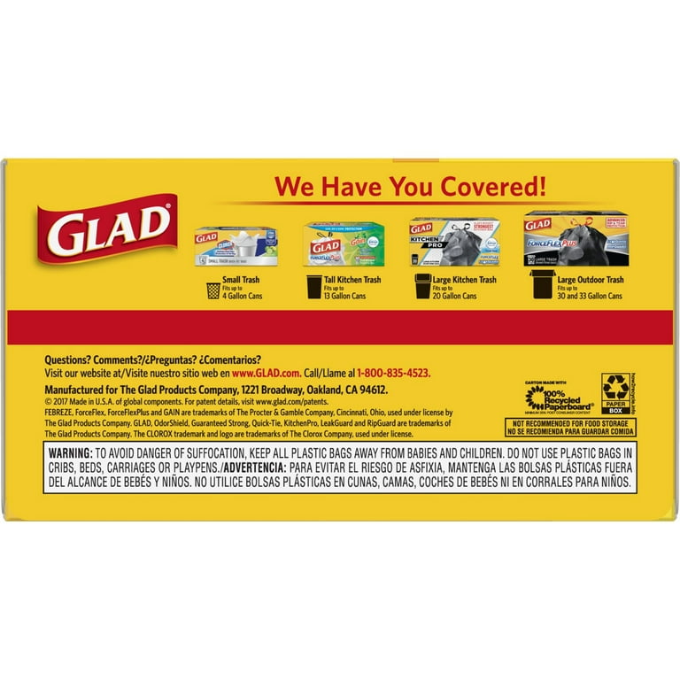 Save on Glad Quick-Tie Tall Kitchen Bags 13 Gallon Value Pack Order Online  Delivery