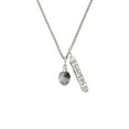 thumbnail image 2 of Delight Jewelry Silvertone Black Spider on Web Spinner Silvertone Sisters Best Friends Forever Bar Charm Necklace, 23", 2 of 4