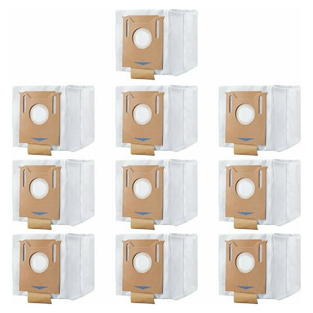 Bolsas de repuesto para aspiradora, paquete de 10, diseño de sellado para una fácil instalación y un rendimiento superior, capa de filtro de alta resistencia para capturar partículas finas de polvo,