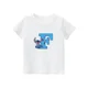 thumbnail image 3 of Nueva camiseta de algodón con letras ABCD de Stitch para niños, camisetas con combinación de nombres para niñas y niños, camisetas de dibujos animados Kawaii, ropa informal para niños, 3 of 5