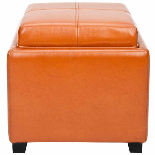Safavieh Harrison Rustic Glam Single Tray Storage Ottoman