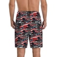 thumbnail image 3 of Kdxio Red And Blue Cars Print Mens Sleep Shorts Bottoms Soft Comfy Pajama Wear Pants with Drawstring Pockets, 3 of 7