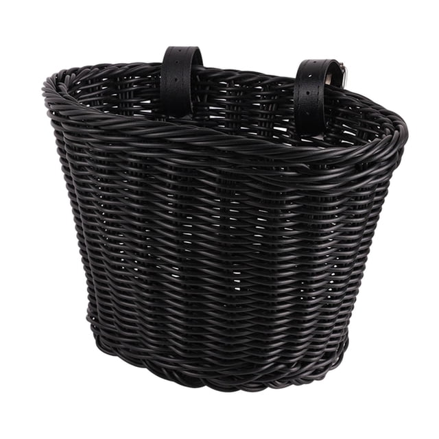 Cesta de bicicleta para niños, decoración delantera, cesta de manillar, accesorios de bicicleta, Negro