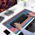 thumbnail image 2 of Long Mouse Pads for Desk,Colorful Pioneer Flower Striped Pattern Desk Mats on Top Of Desks, Desk Mouse Pad Extra Large with 3mm Non-Slip Base and Stitched Edge for Gaming,Office,Work,Home 31.5"x15.7", 2 of 6