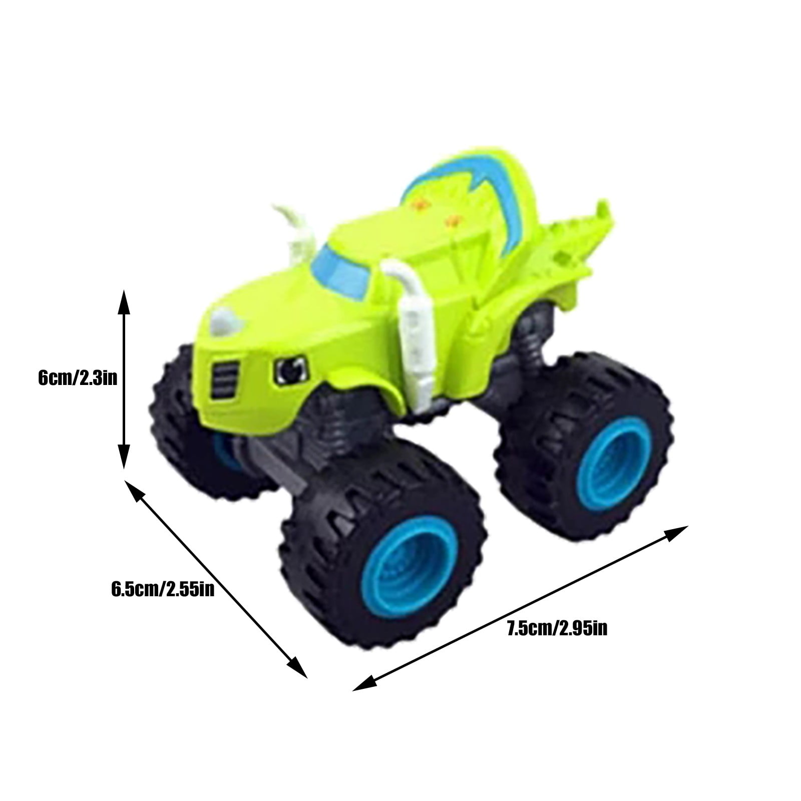 6Pcs Set Children Cartoon Machines Blaze Model Russian Classic Vehicles  Toys Monster Truck Racer Figure Kids Game Cars Gifts