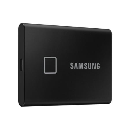 Samsung - T7 Touch 1TB External USB 3.2 Gen 2 Portable SSD with Hardware Encryption - Black
