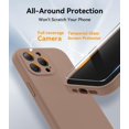 thumbnail image 4 of Magnetic for iPhone 15 Pro Max Case, [Compatible with Magsafe] [Food Grade Silicone] Upgraded Camera & Screen Protection Phone Case with [2 Screen Protectors], 6.7 inch, Light Brown, 4 of 15