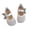 White, variant on Girls Mary Jane Flat Sandals Closed Toe Mesh Breathable Hook and Loop Plaid Bow Soft Soled Summer Princess Shoes