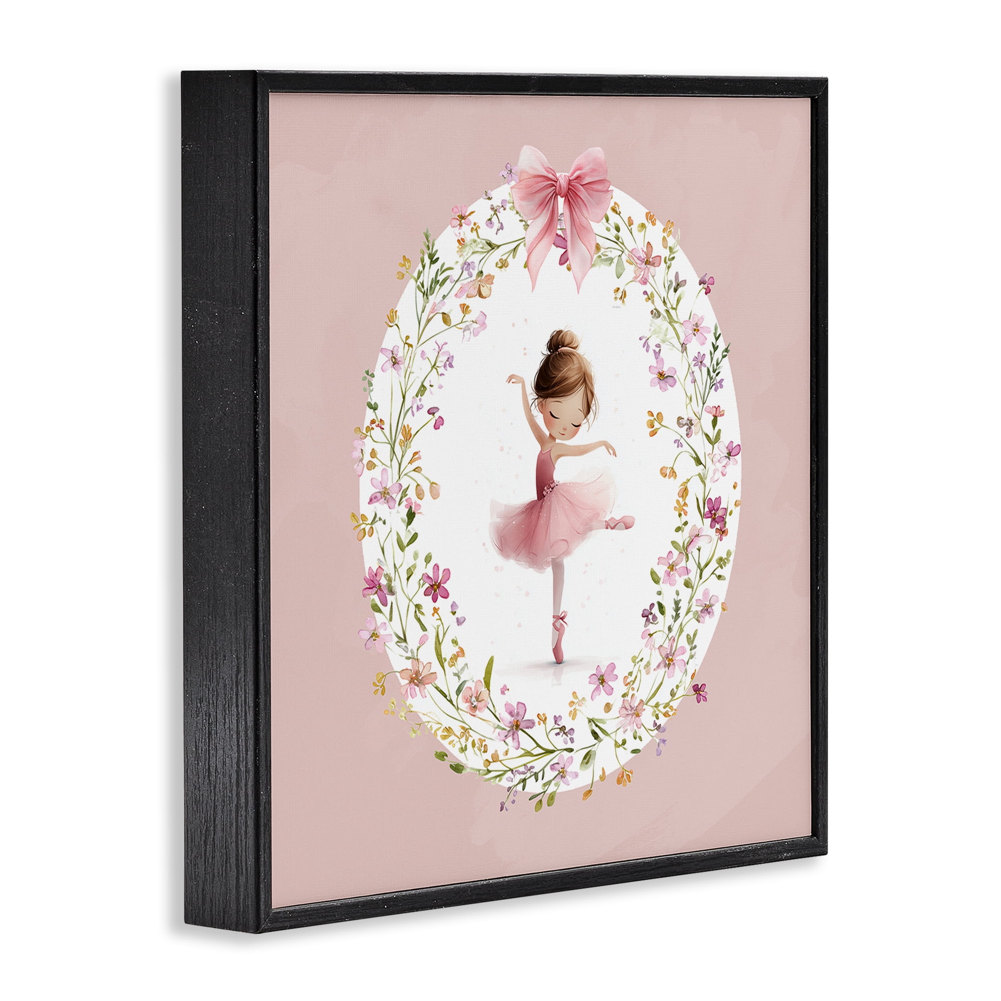 Stupell Industries Ballet Dancing Princess Black Framed Giclee Art, design by Christine Simpson Art