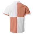 thumbnail image 6 of RMGVDSD Men's Polo Shirts Men Color Blocked Casual Loose Comfortable Trendy Business Shirt Button Lapel Short Sleeve Polo Shirt Fashion Knit Golf Shirt, 6 of 9
