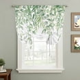 thumbnail image 2 of Eucalyptus Leaves Tie Up Curtains for Windows, Adjustable Balloon Window Shades, Green Summer Botanical Weeping Kitchen Window Treatments Farmhouse Short Curtains with Rod Pocket 42"x45", 2 of 8