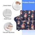 thumbnail image 6 of XYZCANDO Christmas Gnome Couch slipcover for 1 Cushion Stretch Club Chair slipcover Washable Furniture Cover Cute Cover for Sofa, 6 of 6