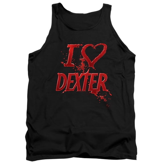 Dexter I Heart Dexter Adult Tank Top Black