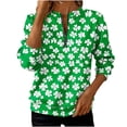 thumbnail image 3 of TaTaai Women's St. Patrick's Day Printed Loose Round Neck Sweatshirt Ladies Long Sleeve Casual Top Soft Comfortable for Daily Home Office Streetwear Spring Fall Winter Wear Gift, 3 of 5