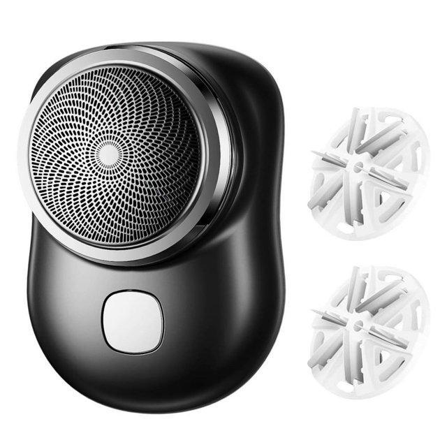 CNKOO Rasoir Électrique pour Hommes Mini-Rasage Poche Portable Taille Humide et Sec Mens USB Rechargeable Charge avec 3pc Coupe Rasoirs pour Hommes et Femmes