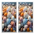thumbnail image 2 of Designart "Sunlit Shells Beach Photo II" Coastal Beach Framed Wall Art Set Of 2 - White Beach Framed Canvas Set For Living Room Decor, 2 of 7