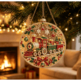 thumbnail image 5 of Christmas Pearl Diamond Art Ornament Kit DIY Hanging Decor, Shimmering Holiday Craft for Tree Window Wall Fireplace(Christmas Train), 5 of 6