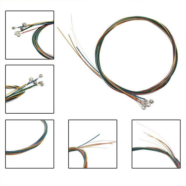 12 Pieces A105 Folk Guitar Strings Coated Pieces Folk Acoustic String Steel Wire Replacement Parts Musical Instrument Accessories