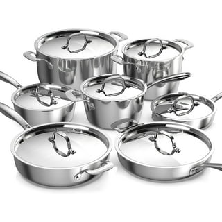 Duxtop Professional Stainless Steel Pots and Pans Set, 18-Piece Induction  Cookware Set, Saucepan with Pour Spout and Strainer Lid, Impact-Bonded  Technology - Yahoo Shopping