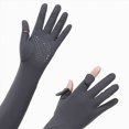 thumbnail image 5 of CAUYDY UV Long Sun Gloves Women's Sunblock Driving Gloves Non Slip Full Finger Arm Sun Protective for Outdoor Sports(L101-Dark Gray,One Size), 5 of 5