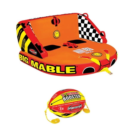 Sportsstuff Inflatable Big Mable Double Rider Towable Tube & Ball Towing