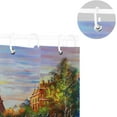 thumbnail image 5 of Artwork Eiffel Tower City View Bath Shower Curtain Liners - 60x72in - 100% Polyester - Waterproof Bath Curtain with C-Shaped Hooks for Bathroom Decoration 1 Panel, 5 of 5