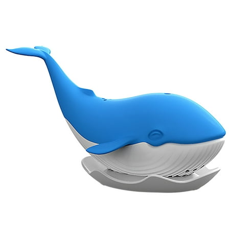 

1 Pc Tea Filter Silicone Loose Leaf Tea Strainer Lovely Whale Tea Steeper (Blue)