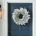 thumbnail image 4 of Under $1 GFHFHITJ Christmas Wreath Artificial Needle Wreath for Front Door Realistic White Christmas Wreath for Door Wall Windows Mantle Outdoor Dedorations, 4 of 6