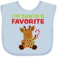 thumbnail image 3 of Inktastic I'm Santa's Favorite Reindeer Boys or Girls Baby Bib, 3 of 4