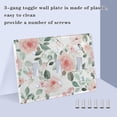 thumbnail image 4 of Dailycode Light Switch Plate Covers 3 Gang Wall Plate Plastics Outlet Covers for Kitchen Home Office Decor Soft Pink Watercolor Floral, 4 of 8