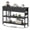 Black, variant on Aufeile 43" Narrow Console Table, Entryway Table with 3 Drawers and Outlets, Fabirc Sofa Table with Open Shelves for Couch, Hallway, Foyer, Living Room, Brown