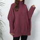 thumbnail image 4 of Suéter de invierno para mujer, suéter de punto de cuello alto de gran tamaño y cálido, suéter de punto con mangas de murciélago sueltas para otoño e invierno, 4 of 6