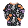 thumbnail image 6 of Futezty Boys and Girls Halloween Pajamas Sets Pumpkin Graphic Pjs Holiday Sleepwear Children Clothes 2T-9T, 6 of 7