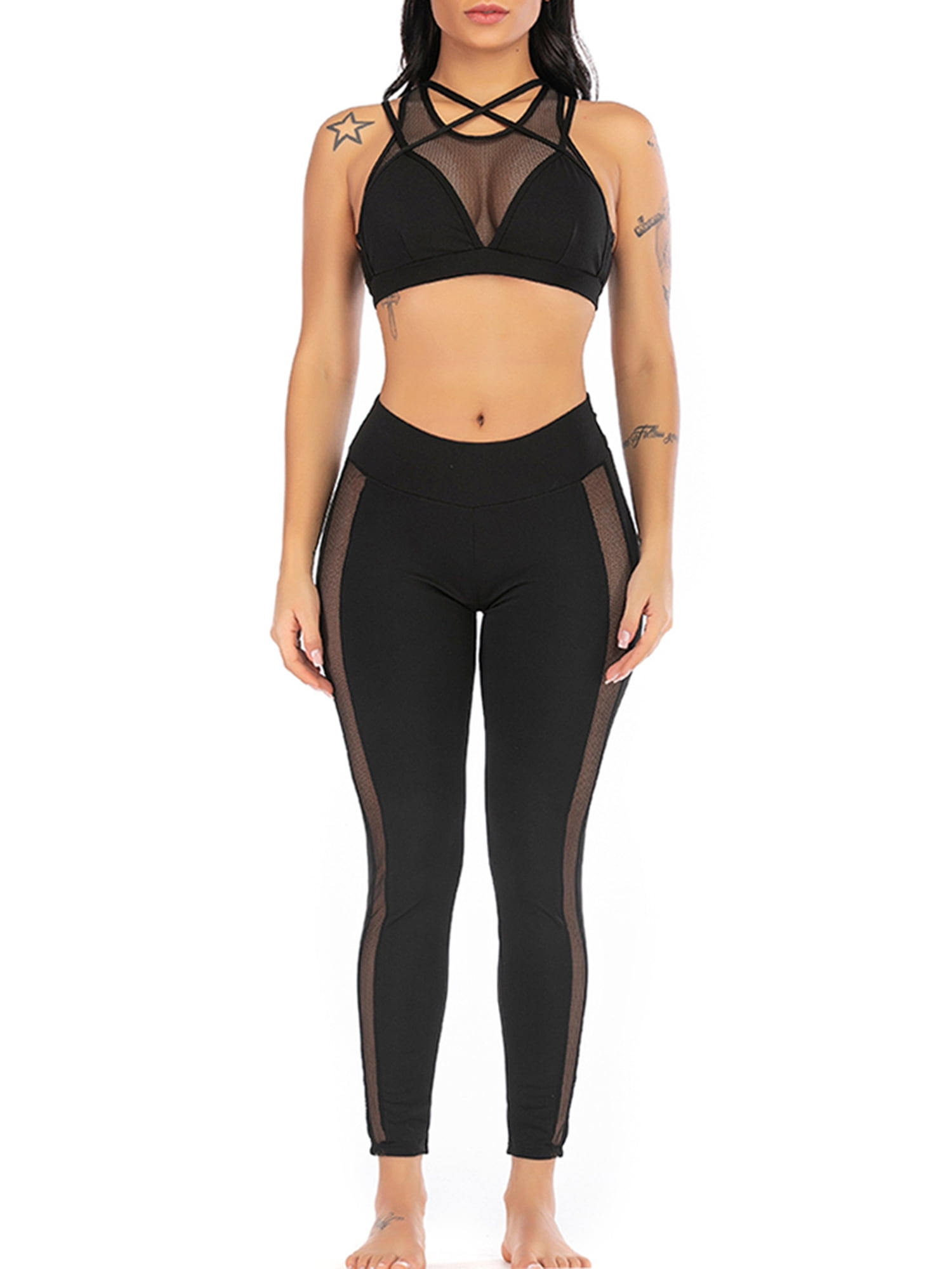 Ladies Gym Sport Vest or Leggings Women Active Wear Tight Top Yoga Pants S-XL 