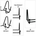 thumbnail image 5 of FUEENIRVA 4pcs Plate Display Stands, Metal Black Frame Easel Holders for Plates, Pictures, Photos, Books, Tablets, 5 of 6