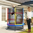thumbnail image 5 of Gymax 55'' Recreational Trampoline for Kids Toddler Trampoline w/ Enclosure Net Colorful, 5 of 10