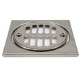 thumbnail image 6 of Westbrass Square Shower Tile with Round Drain Cover and Crown Ring, Satin Nickel, 6 of 9