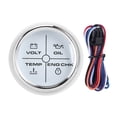 thumbnail image 2 of Medidor De Alarma De La Embarcación, 52mm De Voltio Multifunción Volt Temperador De Agua Aceite De Alarma De Alarma Con Indicador De Alarma De 4 Lados 12/24V Juego De Calibre, 2 of 8