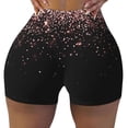thumbnail image 2 of Balery Rose Gold Glitter1 Pantalones cortos de entrenamiento estampados para mujer, sin costuras, ajustados, para gimnasio, yoga, correr, deportes, ejercicio activo, fitness.-XX-Large, 2 of 8