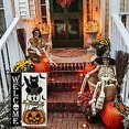 thumbnail image 4 of Halloween Ghost Cat Garden Banner 30 x 45 cm Petite toile de jute double face Welcome Seasonal Holiday Yard, 4 of 4