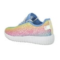 thumbnail image 4 of LUCKY STEP Fashion Glitter Sneakers for Womens/Girls Silp On Running Shoes Lightweigt Tennis Walking Sneakers(Rainbow Blue,10B(M)US), 4 of 7