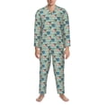 thumbnail image 3 of Hirioo Colorful Pugs for Men's Pajama Sets 2 Piece Pjs Men's Long-Sleeved Pajama Set Button Down Sleepwear,S-XXL-Small, 3 of 7