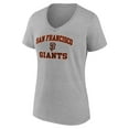 thumbnail image 2 of Women's Gray San Francisco Giants Heart and Soul V-Neck T-Shirt, 2 of 3