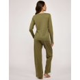 thumbnail image 3 of Real Essentials 3 Pack Women's Soft Cotton Long Sleeve Pajama Set with Pants - Lounge Sets for Women (Available In Plus), 3 of 6