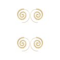 thumbnail image 3 of Sonducket Earrings Round Stylish Spiral Ear Earring Exaggerated Dangle Gold Dangling Jewelry for Women Party Wedding Decoration Oro 2piezas Sonducket CBP502455, 3 of 6