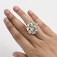 thumbnail image 3 of 2.00 CTW Natural Slice Diamond Polki Flower Ring 925 Silver Jewelry, 3 of 5