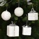 thumbnail image 2 of Colgante de bolas de espuma blanca para Navidad, cuentas plateadas, decoración, caja de regalo, diseño de Año Nuevo 2025, decoración colgante para árbol de Navidad, adornos de fiesta, 2 of 5