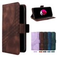 thumbnail image 6 of ELEHOLD For iPhone 8 Plus/7 Plus Leather Wallet Phone Case, Embossed Diamond Folio Flip Cover, Card Holder Cash Slot, Stand Support, Wrist Strap Lanyard -Coffee, 6 of 9